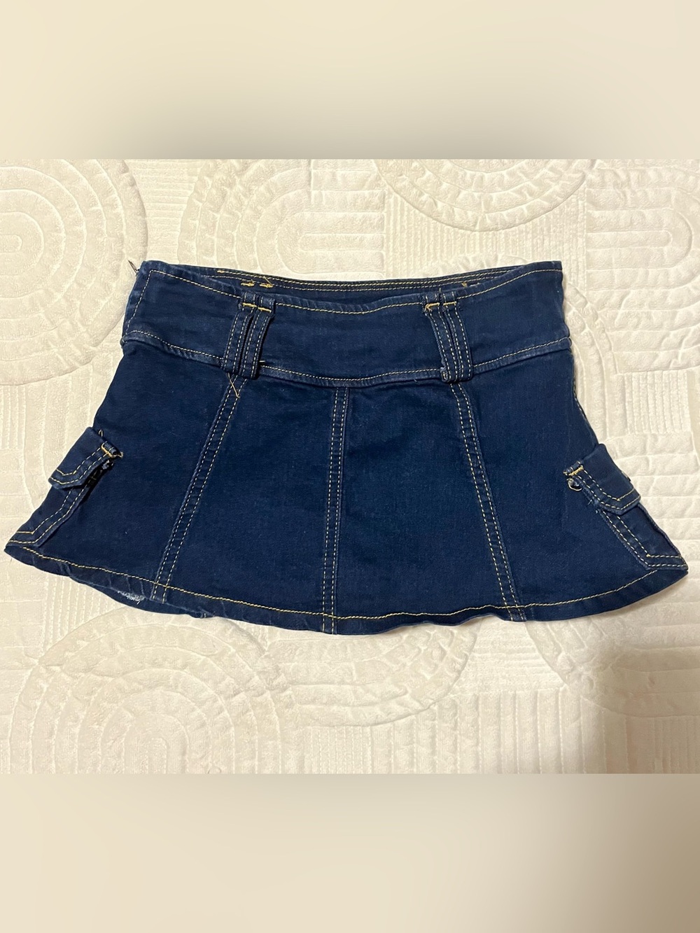 SHEIN Ultra Short Denim Skort with Pocket Detail